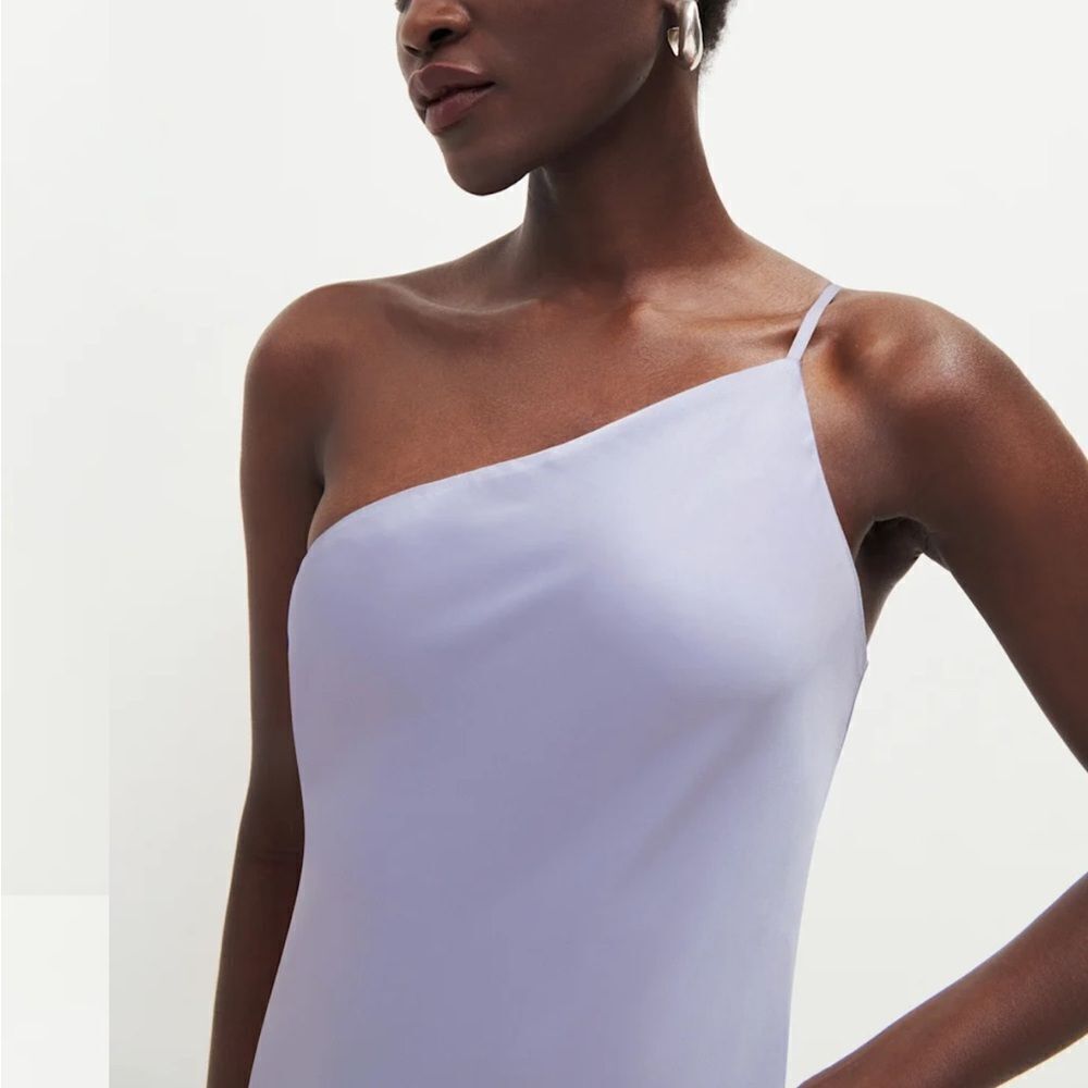 Reformation One Shoulder Dress in Lavender - Picture 3 of 4